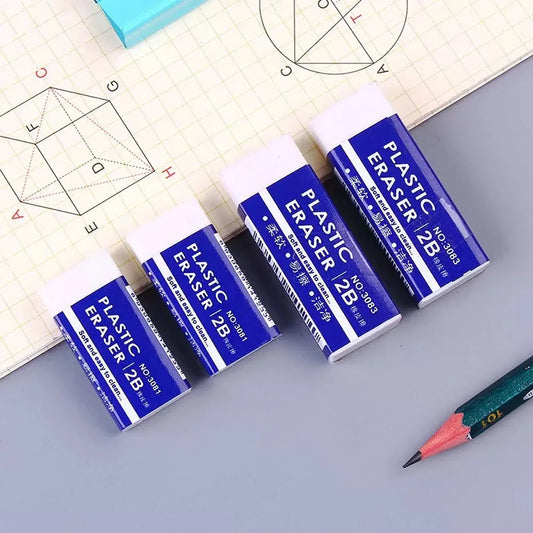 1/10/30pcs 2B Eraser Clean and Mess Free Student Exam Office Sketch Soft Eraser for Correction Supplies Pencil Rubber