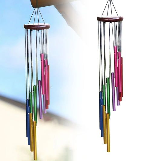 Wind Chimes for Garden 12 Metal Tubes with Hook Pleasant Melody Windchimes Metal Pipe Wind Chimes Bells Indoor and Outdoor Decor