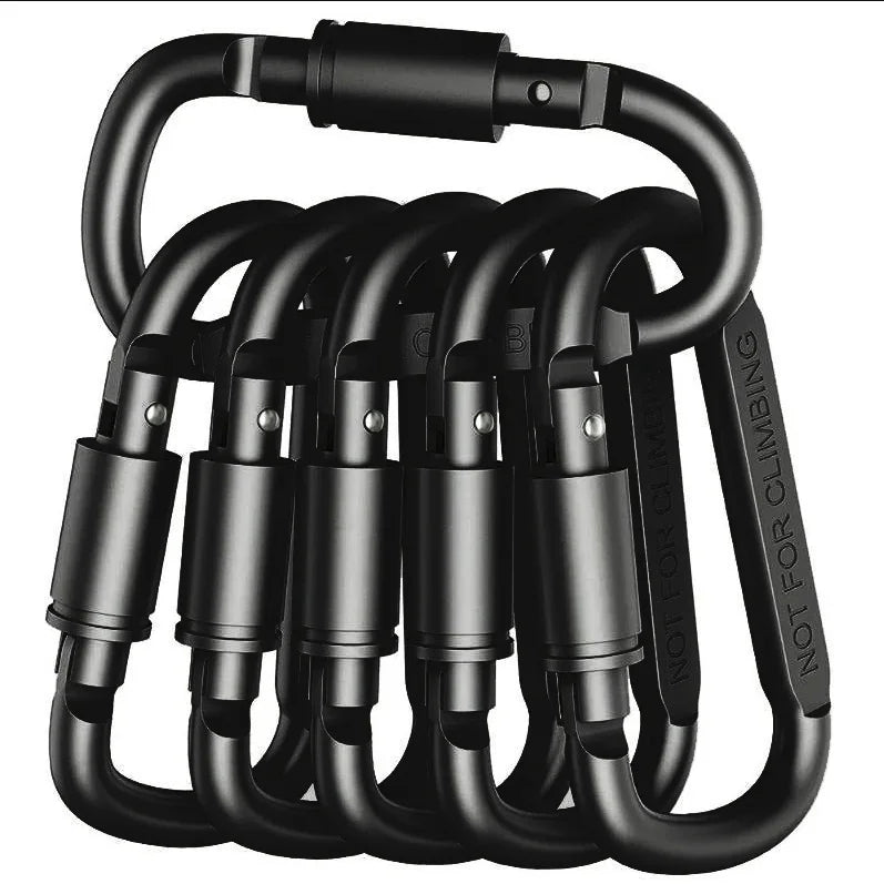 4-6PCS Carabiner Set For Key Camping EDC Outdoor Keychain Clip Alloy Aluminum Tactical Hook
