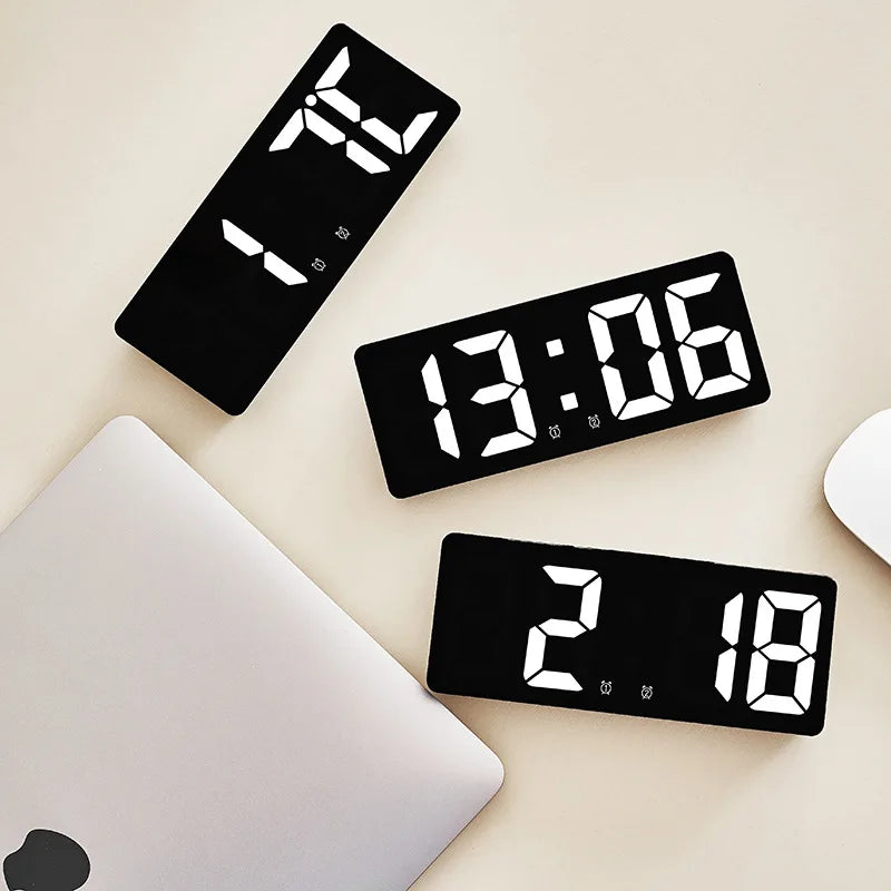 LED Clock Luminous Temperature Calendar Alarm Clock