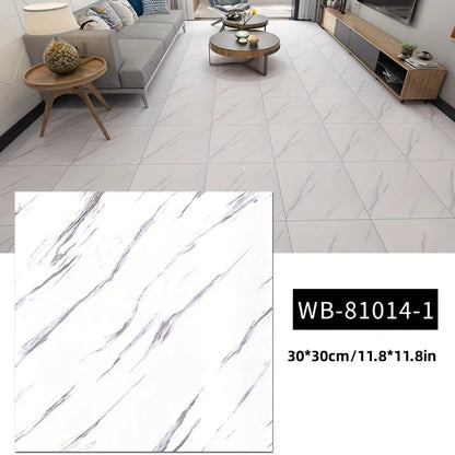 30PCS Peel - off Thickened Floor Stickers: Imitation Marble for Furniture Decoration