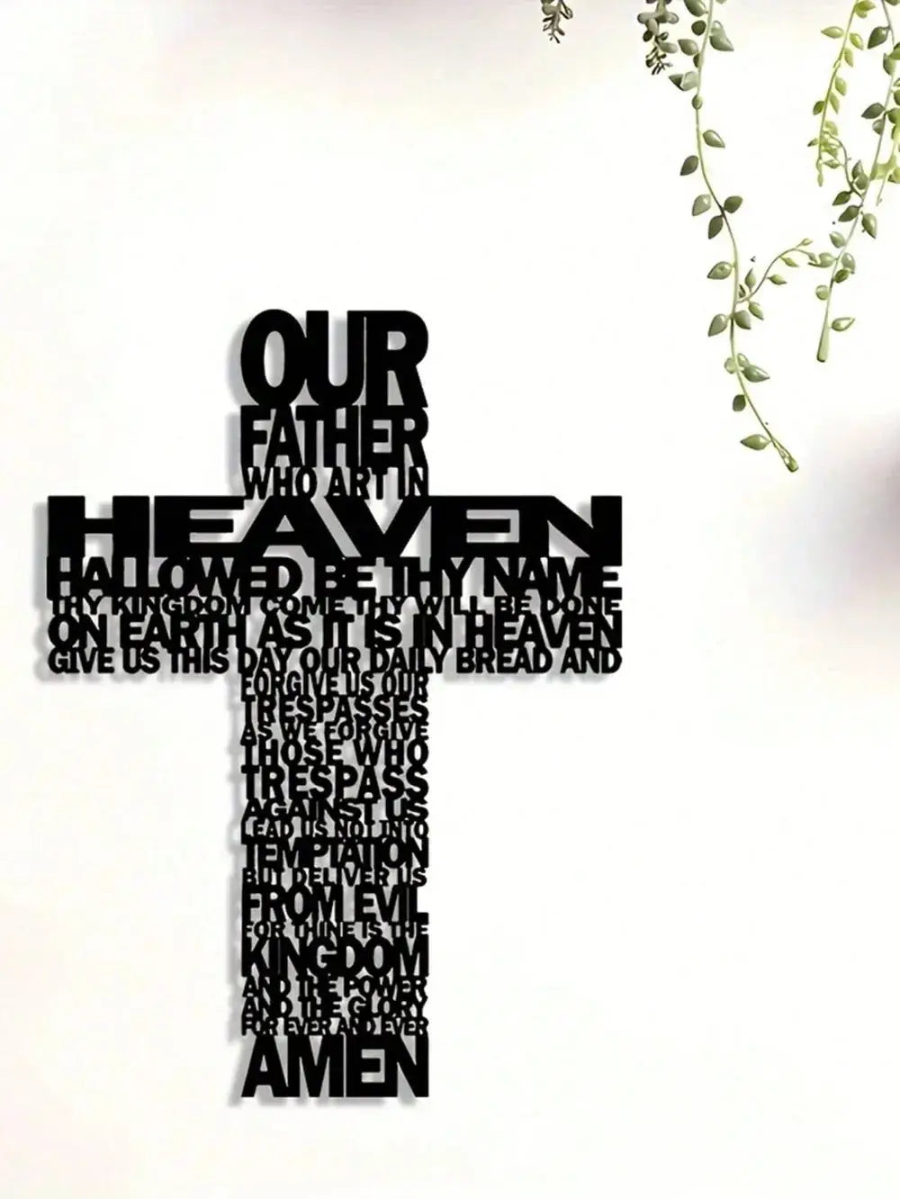 1PC Inspirational Metal Cross Wall Art Home Decor