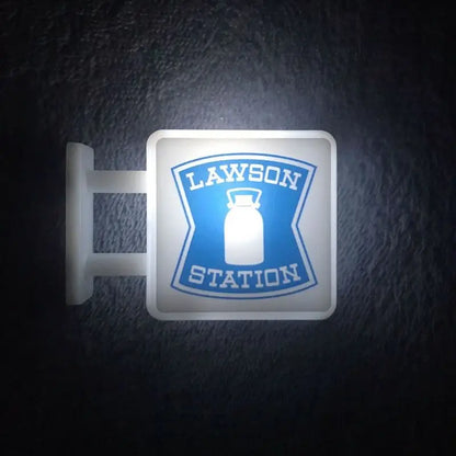 Convenience Store Fridge Magnet Miniature Model Magnetic Attraction Decorative Night Light Atmosphere Light Glowing Signboard
