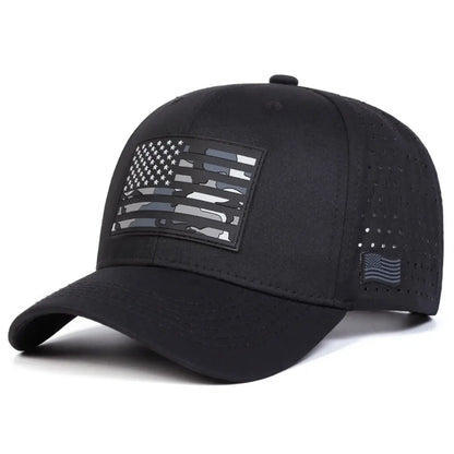 American Flag Embroidery Baseball Cap Adjustable Sunscreen Hat