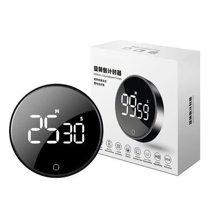 LED Digital Electronic Timer USB Rechargeable Magnetic Shower Study Stopwatch 3-Level Volume Back Bracket Design Kitchen Tools
