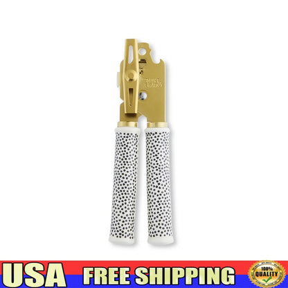 Can Opener Durable Metal Ceramic Dot Handle Comfort Grip Non Slip Easy Use Kitchen Tool Canned Vegetables Fruits Beans