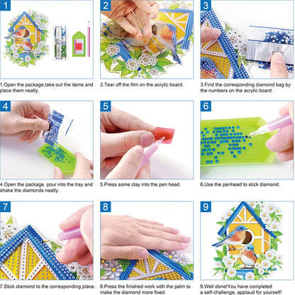 2026 Calendar DIY Diamond Painting Art Kit Diamond Painting Kit DIY Diamond Art Desk Calendar for Home Office School Scheduling
