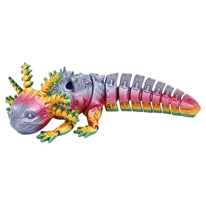 Articulated Mechanical Axolotl Figurine Collectible Axolotl Fidget Toy Executive Desk Toy for Stress Relief Home Decor