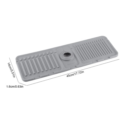 Silicone Drip Catcher Tray Quick Dry Water Catcher Mat Multi-Purpose Faucet Drainage Pad Drying Mat for Kitchen Bathroom