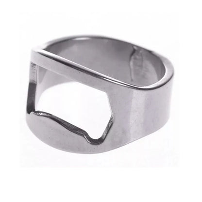 Stainless Steel Ring Bottle Opener Mini Beer Can Openers Finger Bar Tool Gadget