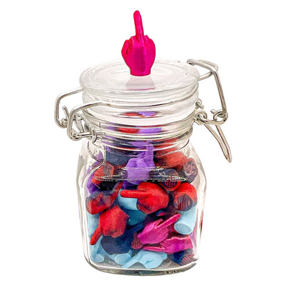Jar Of Middle Fingers Mini 3D Printed Middle Fingers Funny Middle Finger Jar Unique Home Decor and Novelty Gift