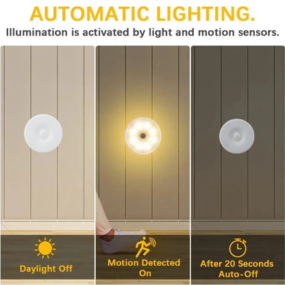 Motion Sensor Light Led USB Nightlights Rechargeable Lamp for Bedroom Staircase Hallway Wardrobe Cupboard Lighting