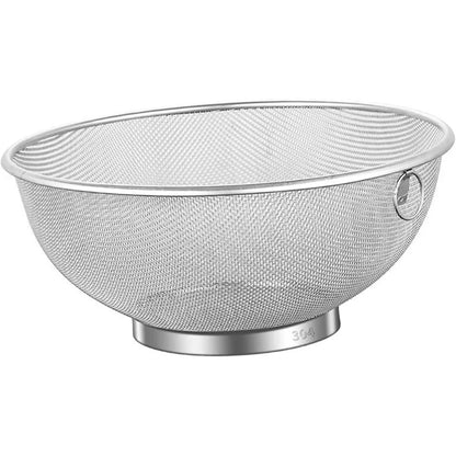Fruit Wash Strainer Stainless Steel Drain Basket Vegetable Washing Basket Kitchen Tool