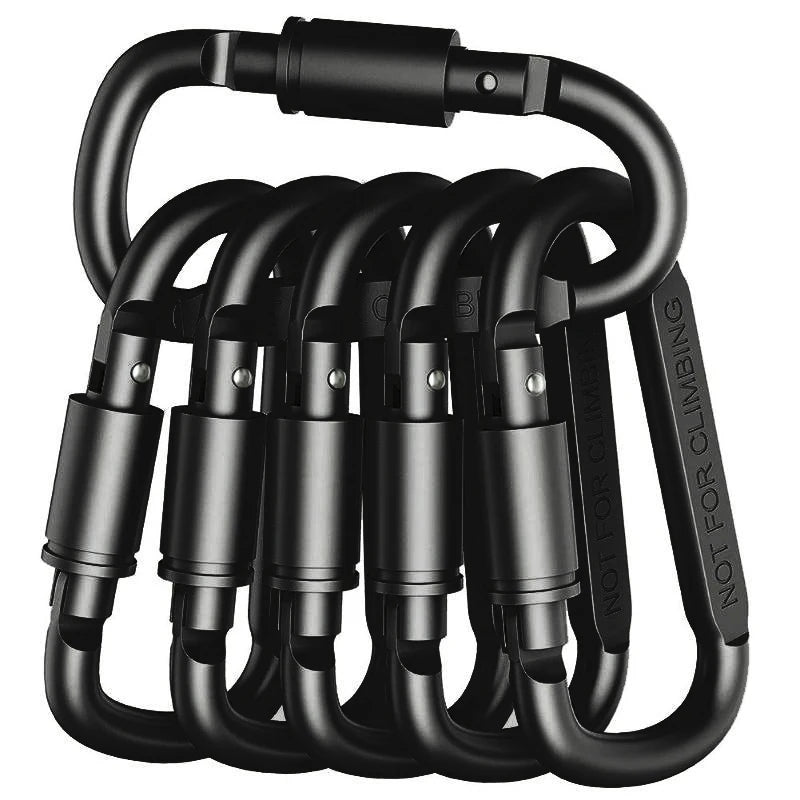 4-6PCS Carabiner Set For Key Camping EDC Outdoor Keychain Clip Alloy Aluminum Tactical Hook