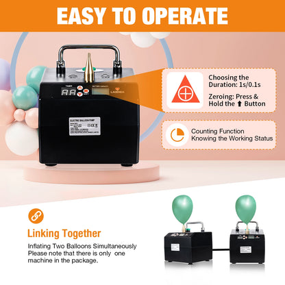 1400w Electric Portable  Balloon Pump Air Blower Balloon Inflator For Inflating 160-Long And 5-Inch Double-Set Balloons