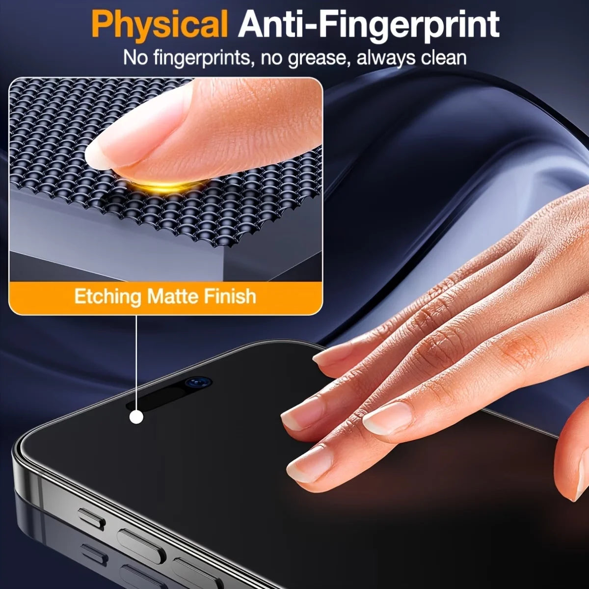 3 pieces of fully covered frosted privacy screen protector, scratch resistant, easy to install, bubble free, suitable for iPhone 17 Pro Max/17Air/16 Pro Max/16 Plus/16E/iPhone 15 Pro Max/14/13 Mini/12/11/  series