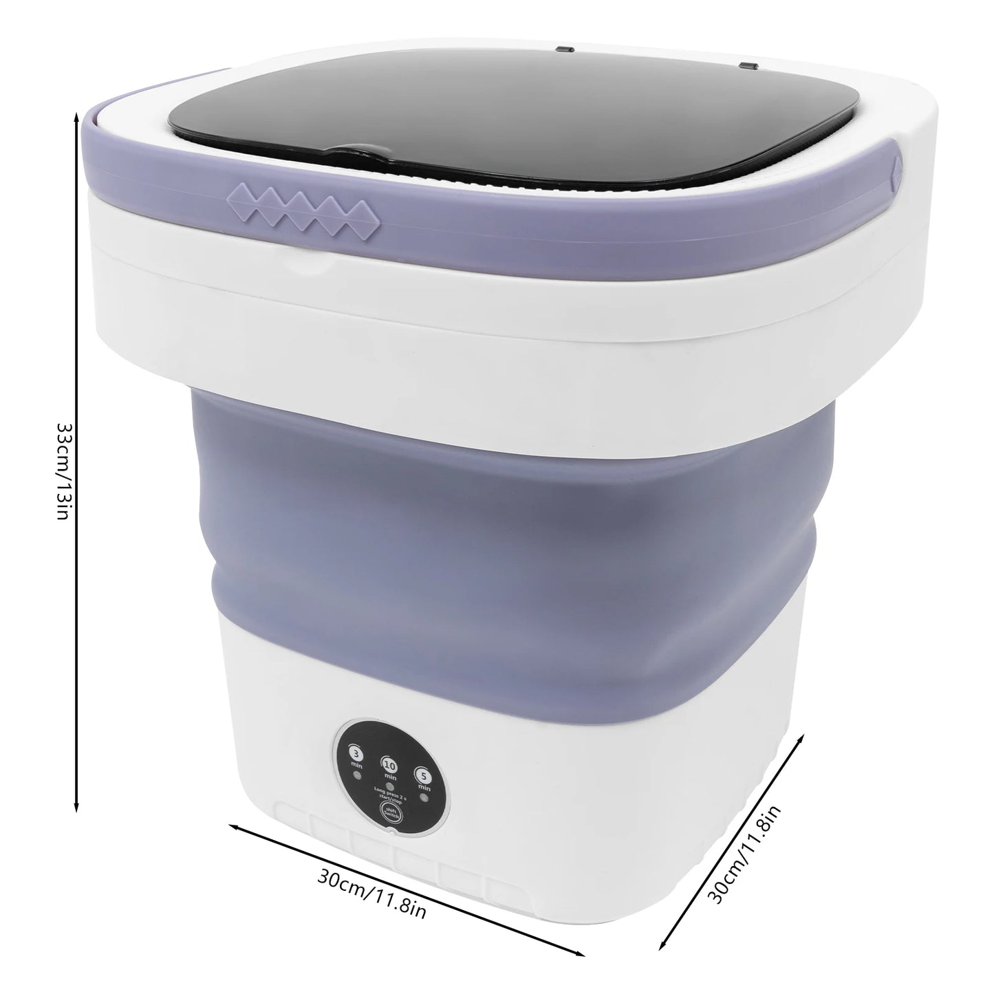 Mini Foldable Washing Machine 12L Capacity Pure Copper Motor 3 Washing Modes Easy To Move for Baby Clothes Underwear