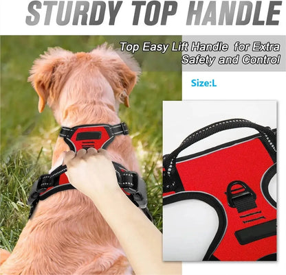 Dog Harness No Pull Reflective Vest Leash Set Adjustable Pet Supplies