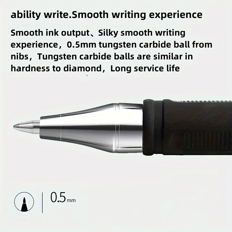 5/10/20pcs Quick-Drying Gel Pens, 0.5mm Fine Tip, Black Ink - Ideal for Home, Office, School
