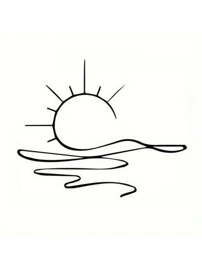 Minimalist Sunrise Metal Wall Sculpture – Abstract Sun Design – Modern Decor – Halloween, Christmas Gift