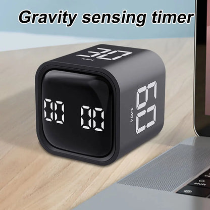 Productivity Cube Timer Mute Vibrate and Adjustable Sound Alert Mini Digital Timer Countdown Timer for Tasks Work Study Kitchen