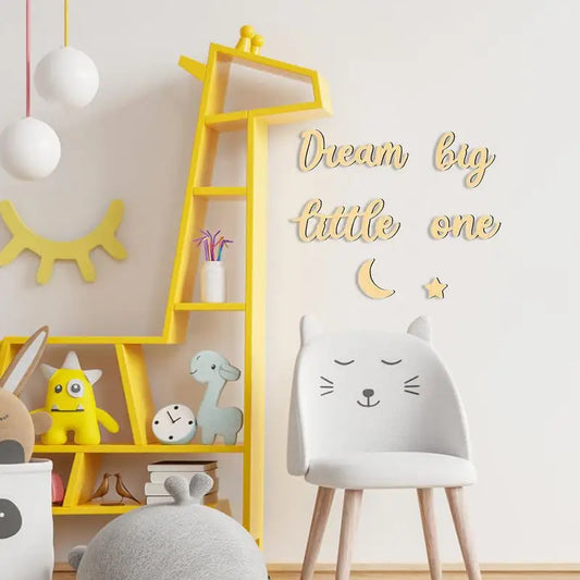 Wall Wooden Letter Modern Big Dream Wall Sign For Children's Room Baby Room Decoration Adorable Gallery Art For Birthday