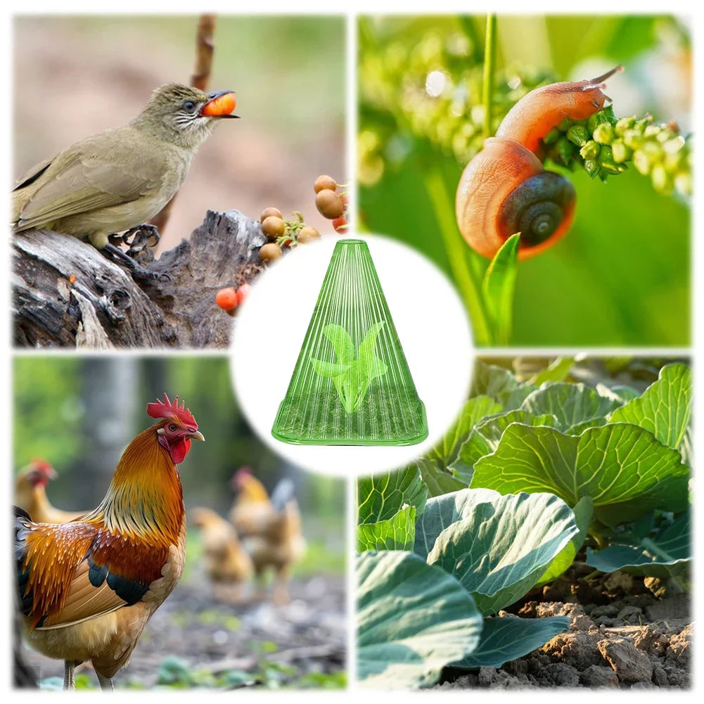 Snail Collars Slug Plant Protection Collars Plant Snail Collar Guard Green Planter Flower Pot Pest Control Trapper Garden