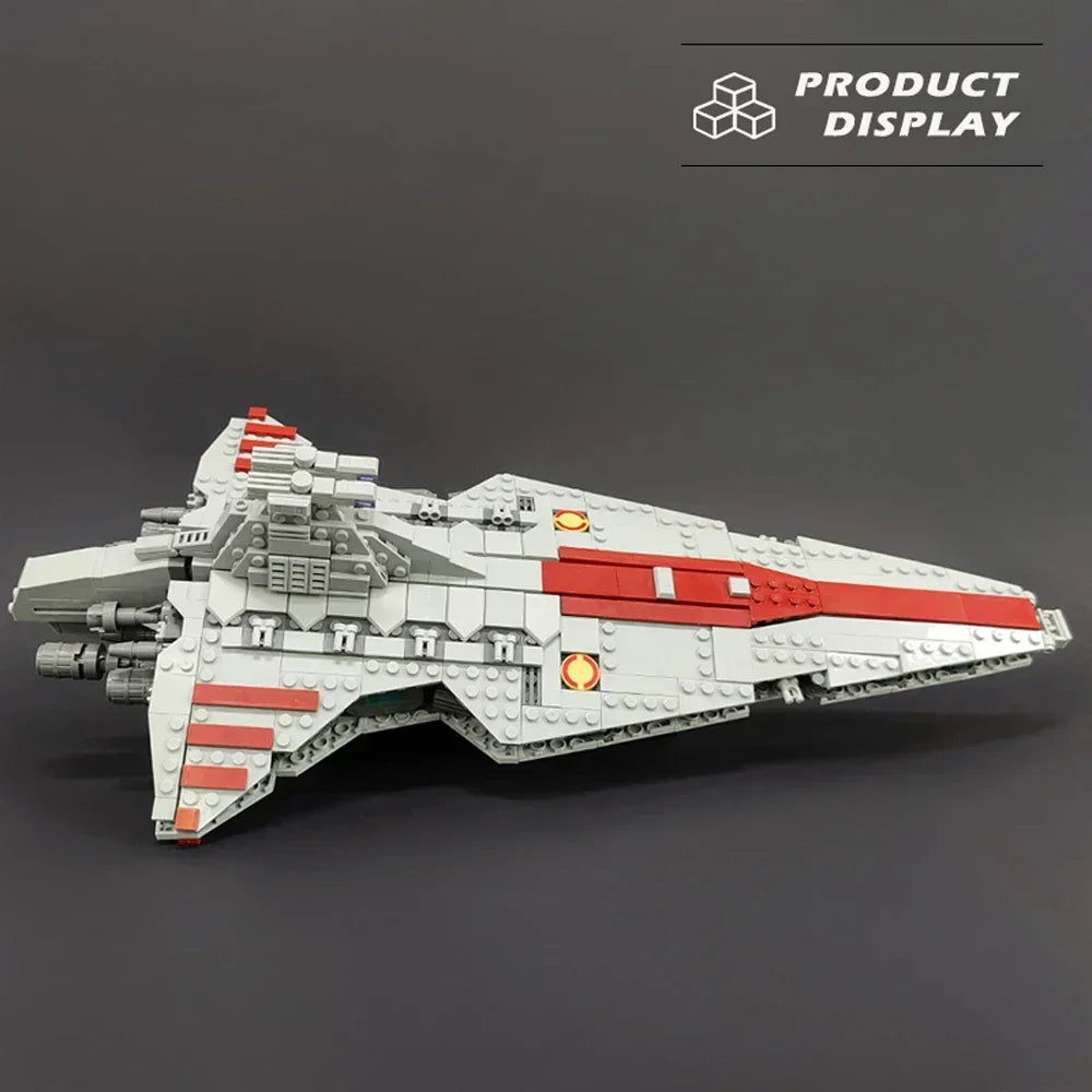 Planet War Interstellar Spaceship Combat Building Blocks Classic Movie Model Assembly Set Desktop 960PCS Puzzle Toy Gift For Kid