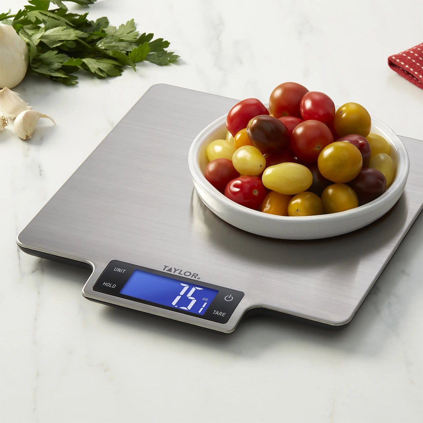 22 lb ultra-precise digital stainless steel kitchen and food scale, weighing food and small items hassle-free