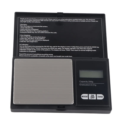 200g X 0.01g  Digital Scale Portable Gram Jewelry Gold Silver  Herb Digital Scale Kitchen Scale Home Supplies Scale