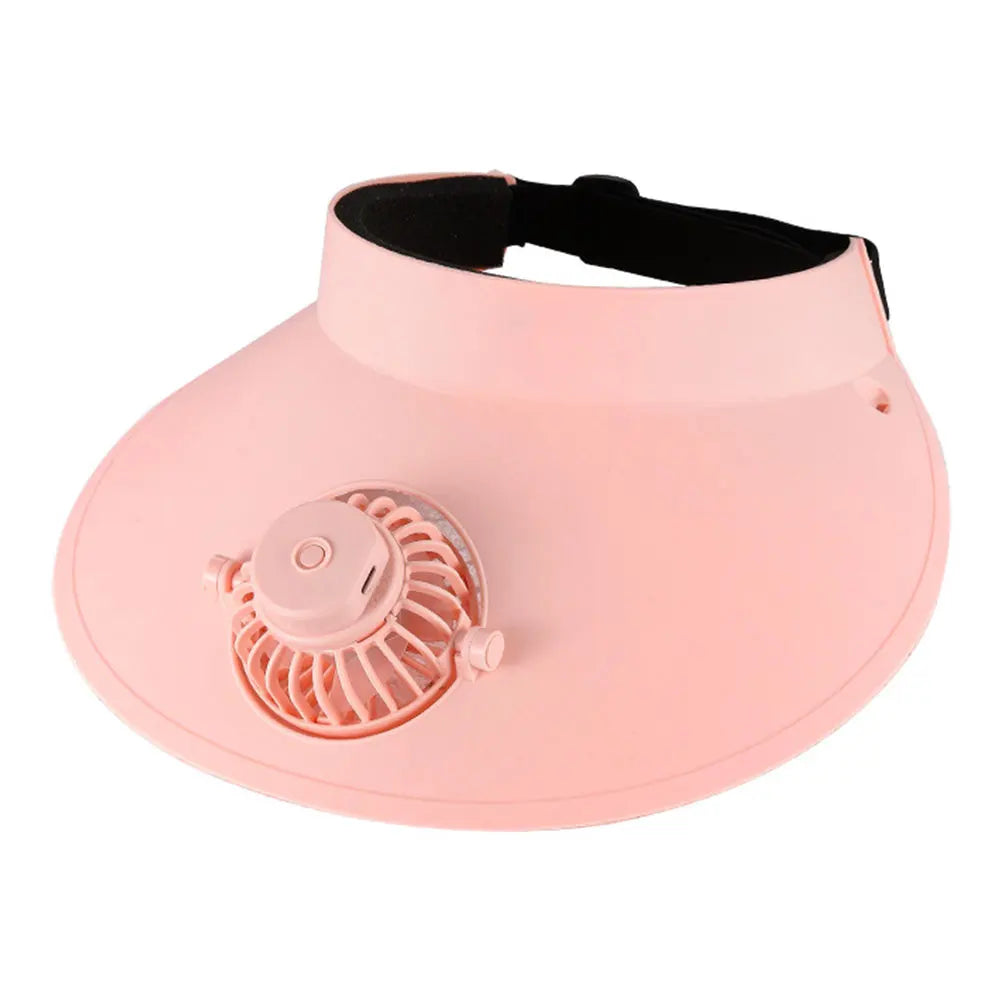 Empty Top Cap with Fan Three Temp Settings Breathable Cooling Fan Hat for Women for Sun Protection and Outdoor