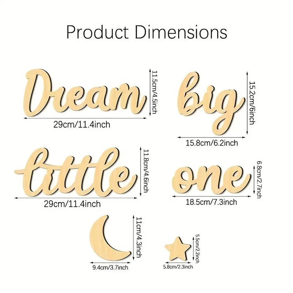 Wall Wooden Letter Modern Big Dream Wall Sign For Children's Room Baby Room Decoration Adorable Gallery Art For Birthday