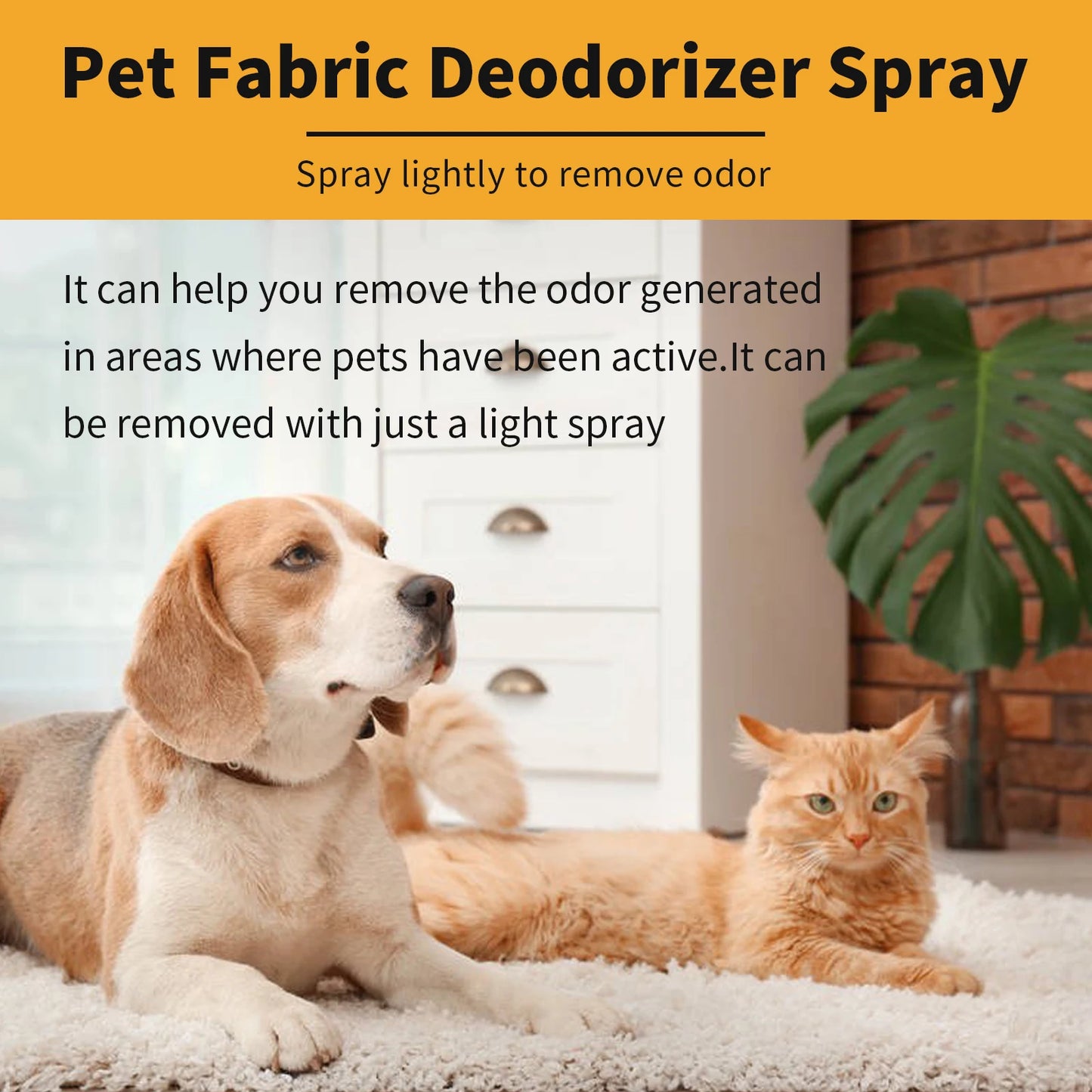 Pet Deodorizing Spray Clean Pet Odor Indoor Air Fresh Long Lasting Scent Deodorizer