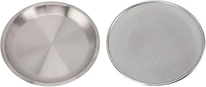 304 Stainless Steel Colander Bowl Set Large Capacity Versatile Stainless Steel Colander Bowl for Home Kitchen (Fine Mesh Disk, D
