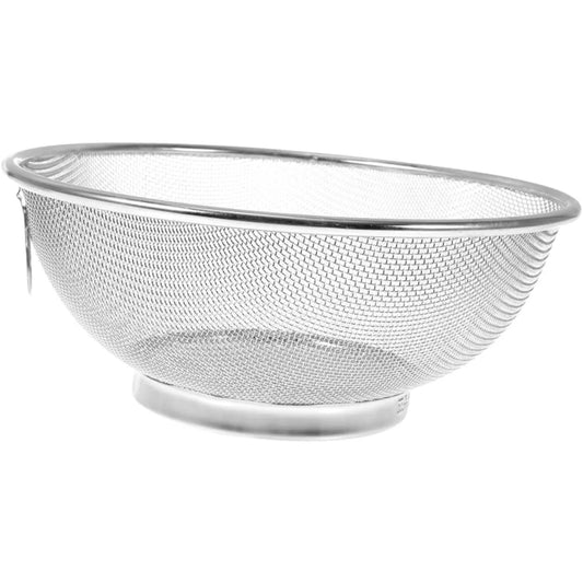 Stainless Steel Fine Mesh Drain Basket for Washing Fruits and Vegetables Non-deforming Strainer for Kitchen Use for Food Prepar