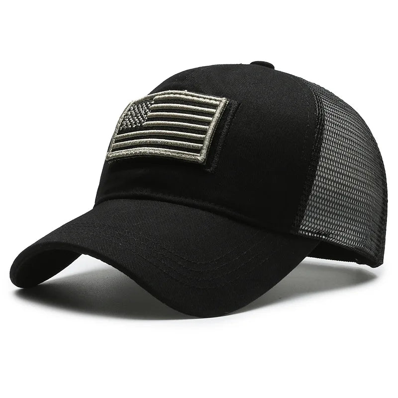 American Flag Camouflage Baseball Cap Breathable