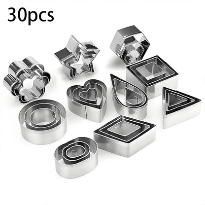 Stainless Steel Cookie Cutter Set  - Floral Shape Baking Tools for Cookies, Chocolate Molds, Cake Decorating, Dishwasher