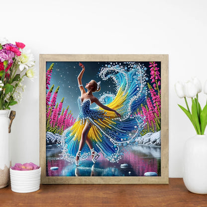 5D DIY Partial Special Shaped Drill Diamond Painting Kit Girl Decoration 30x30cm
