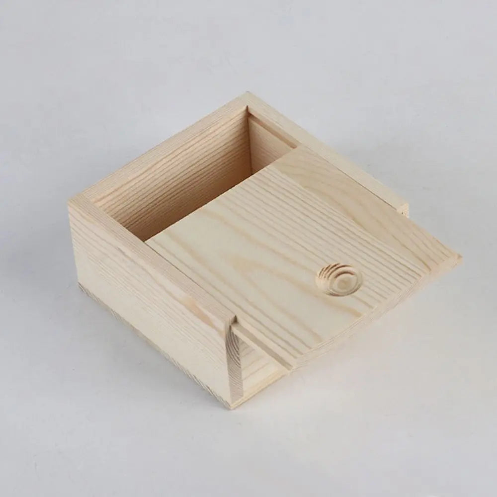 Jewelry Case With Slide Top for Jewelry Organizer Container Wooden Box Storage Box
