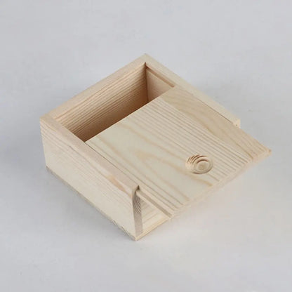 Jewelry Case With Slide Top for Jewelry Organizer Container Wooden Box Storage Box