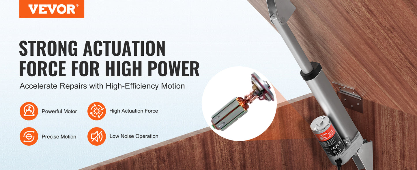 SucceBuy 1500N 12V Linear Actuator Electric Linear Motor Controller with Mounting Bracket For Home Automation Sofa Recliner Lift