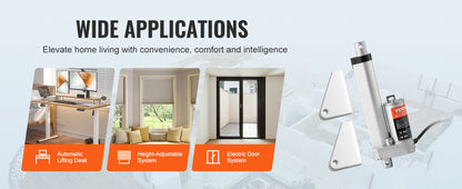 SucceBuy 1500N 12V Linear Actuator Electric Linear Motor Controller with Mounting Bracket For Home Automation Sofa Recliner Lift